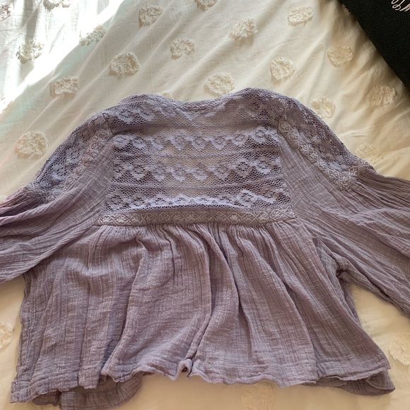 Free People purple blouse - Picture 2 of 2